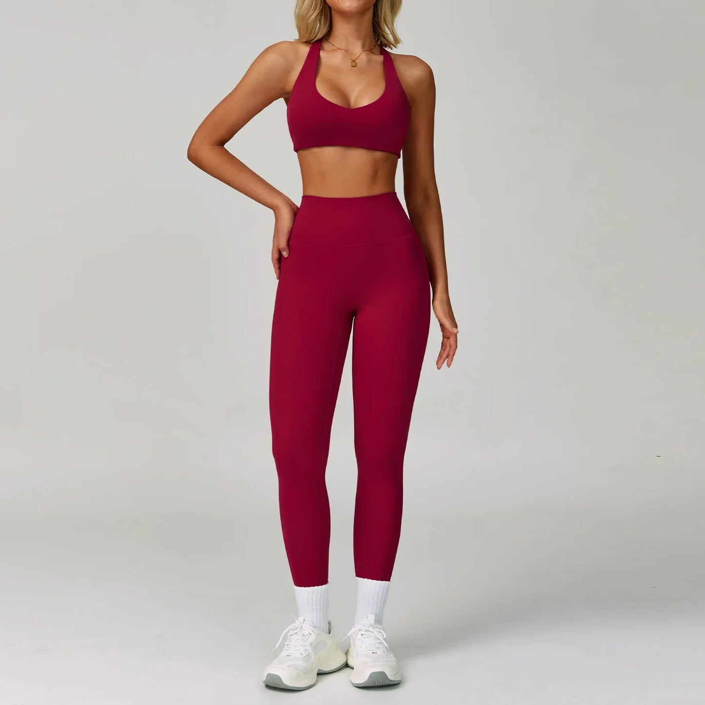 2/3-Piece Activewear Set – Sports Bra & High Waist Leggings