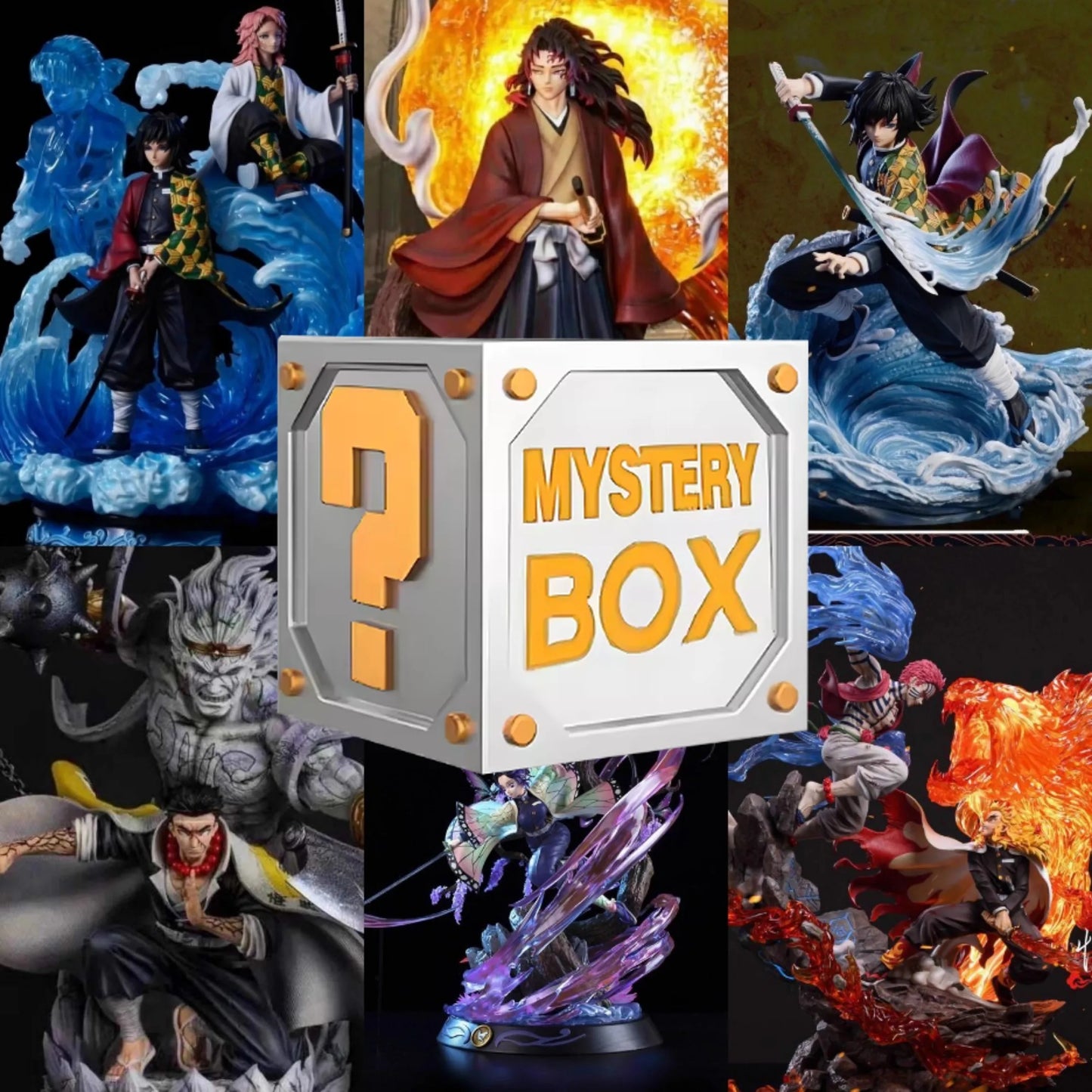 Demon Slayer Figure Mystery Box Anime Collectible Kimetsu No Yaiba Action Figure Random Character Gift For Fans Tanjiro Nezuko