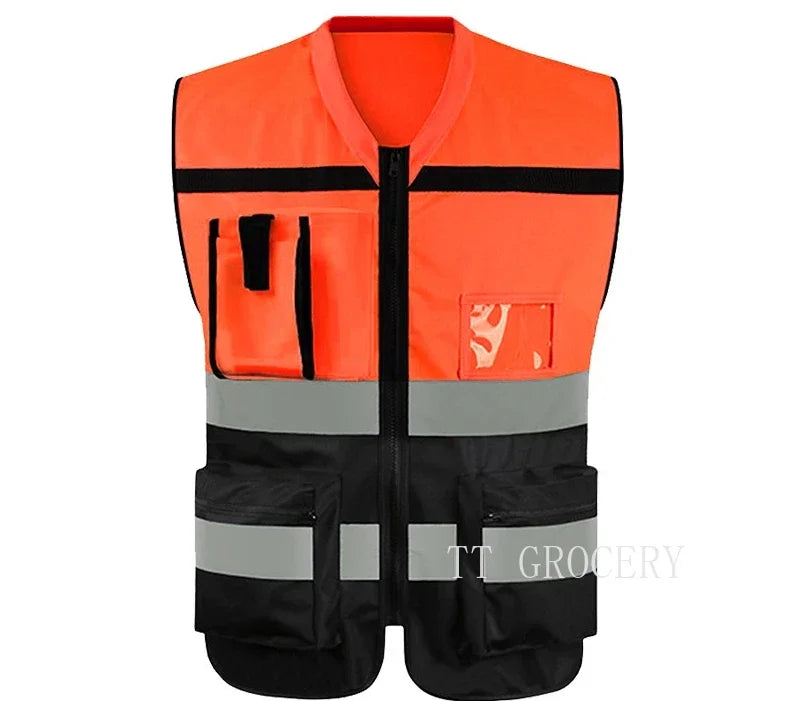 Safety First Men's Reflective Work Vest with Practical Features