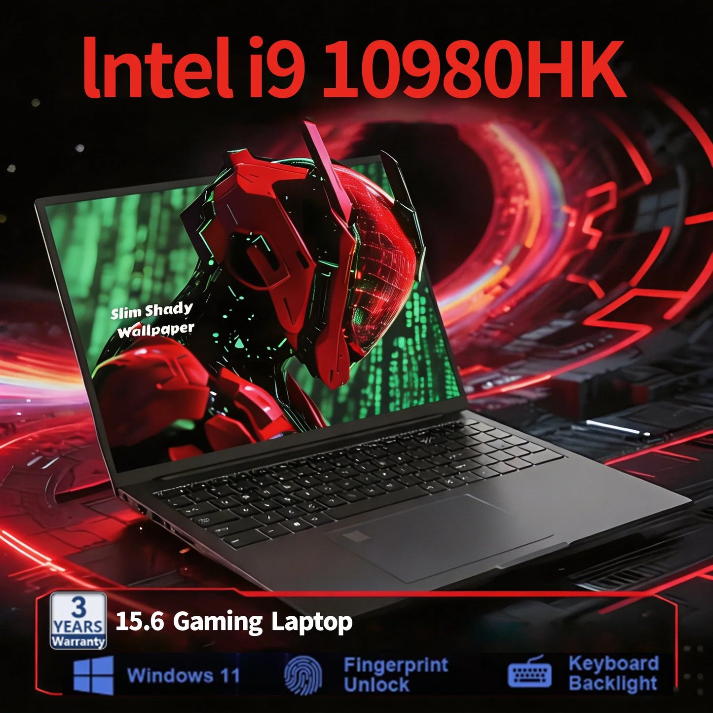 15.6' Intel Core I9 10980hk Windows 11 Pro Laptop Computer 32GB RAM