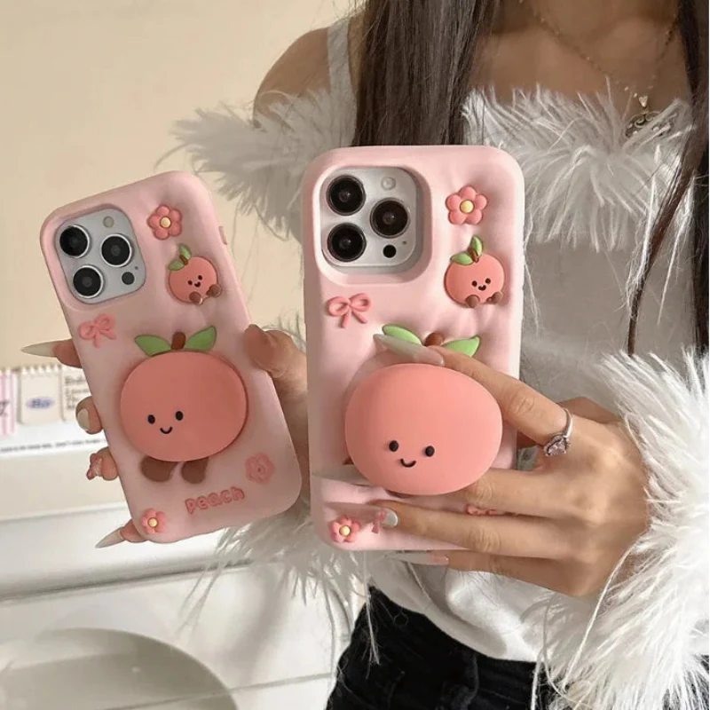 Funda Kawaii Peach para iPhone