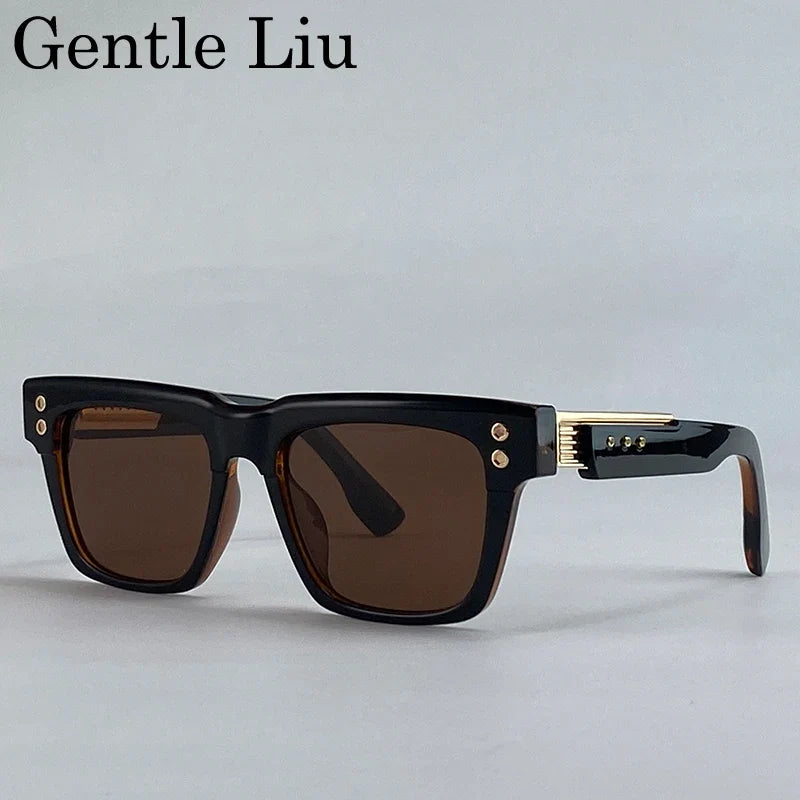 Classic Polarized Square Punk Sunglasses Men 2026 Luxury Brand Driving Change Color Sun Glasses For Male Steampunk Eyewear Shade