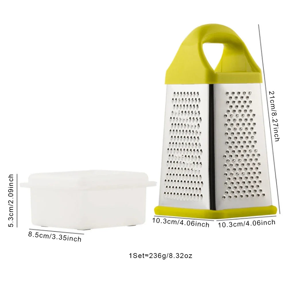 Multifunctional 4 Side Manual Vegetable Grater Chopper Stainless Steel