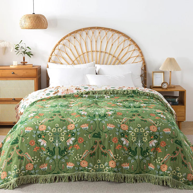 Nordic Throw Blanket For Beds Cotton Double Sided Sofa Cover Sofa Cushion Soft Blanket Leisure Bedspread Four Seasons Thin Quilt