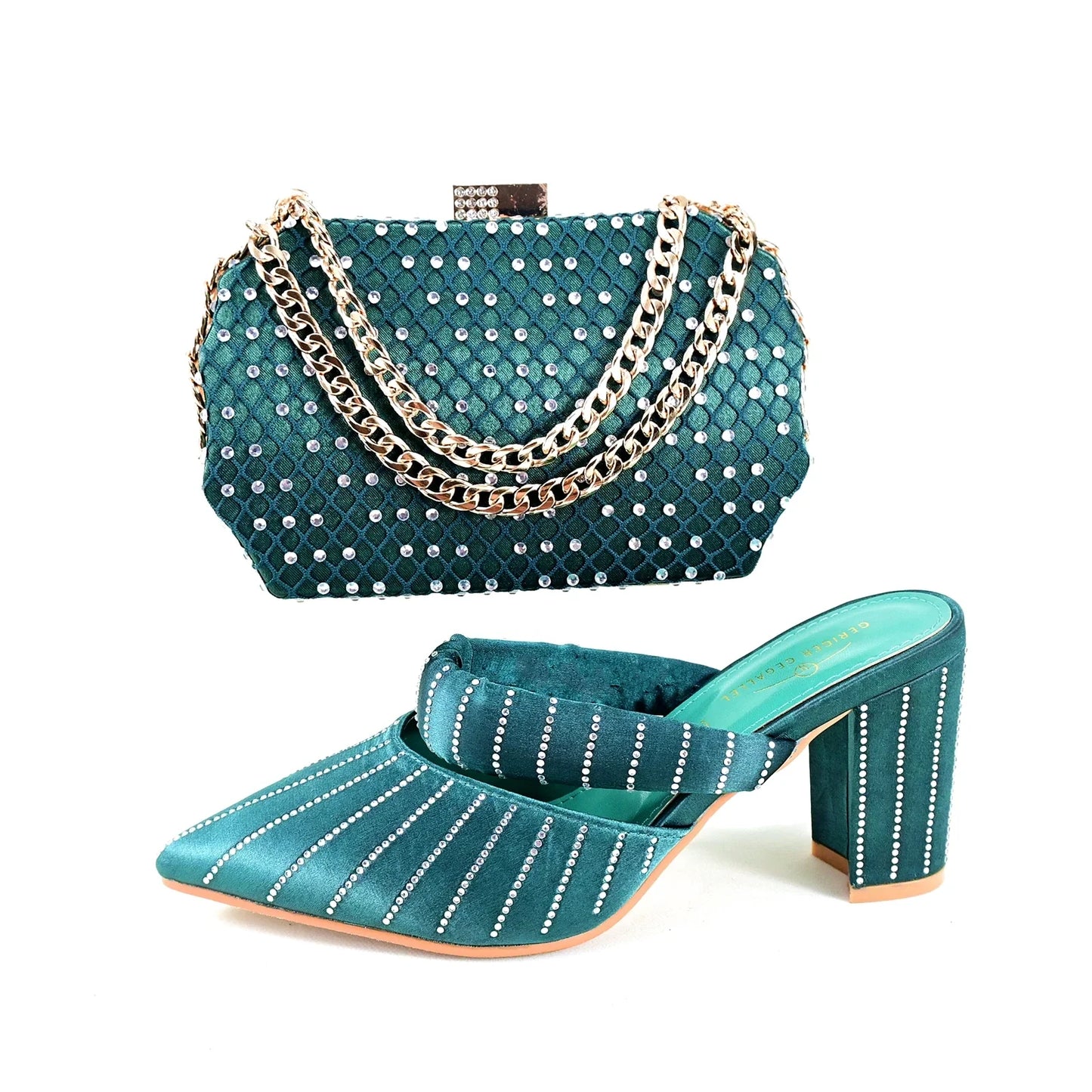 Conjunto de Zapatos y Bolso a Juego para Dama de Última Moda TR1-1