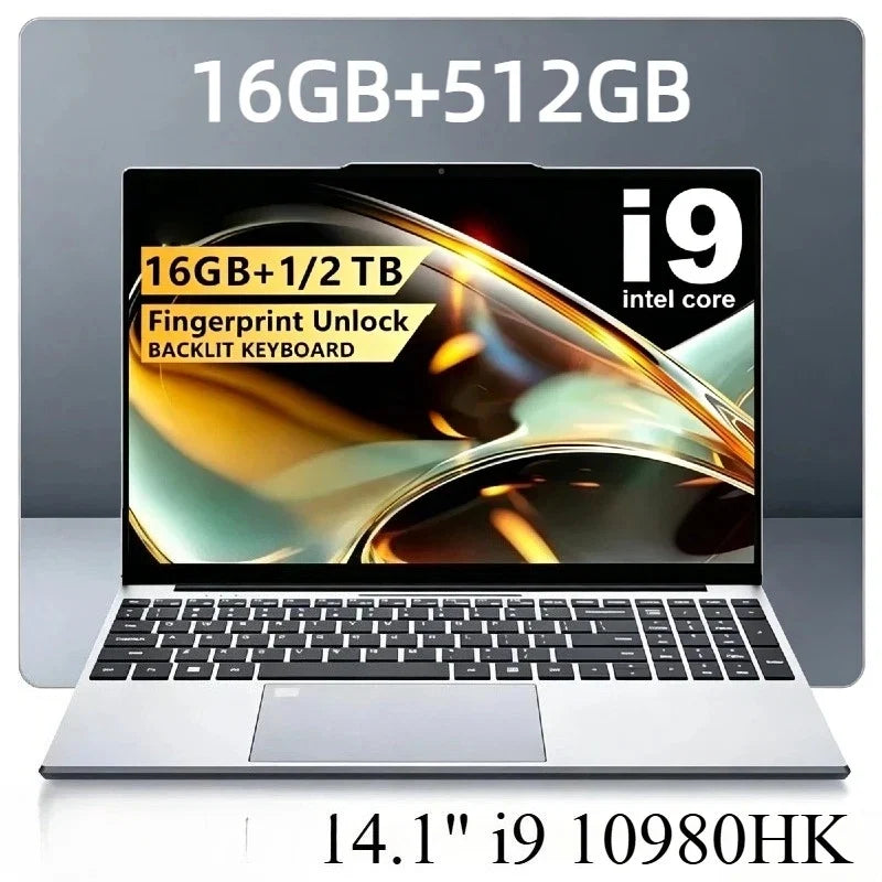 Intel Core i9 10980HK 14.1 Pro Laptop 8C16T 2.4-5.3GHz 16MB 45W 32GB RAM 2TB M.2 SSD Gaming Notebook Office Fast New