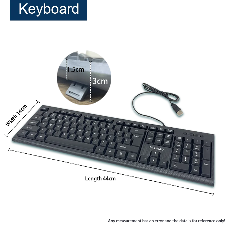 MANMU Office Wired Keyboard Gaming High Quality Keyboard And Mouse Set Keyboard Gaming Setup