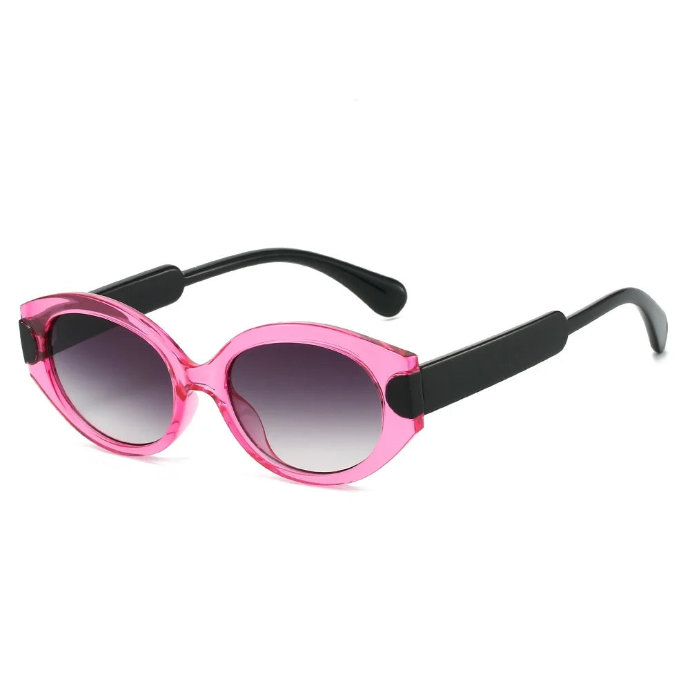 New Retro Tortoiseshell Gradient Cat Eye Women Sunglasses 2025 Luxury Brand Two Color Frame Design Men Casual Sun Glasses UV400