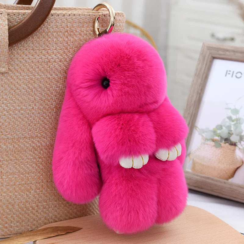 Llaveros de peluche de conejitos suaves