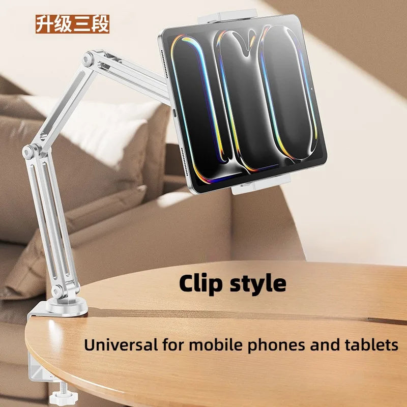 Magnetic Tablet Stand Holder for Desk, Adjustable Tablet Stand with Clamp Mount, 360° Rotation Aluminum Tablet Stand Compatible