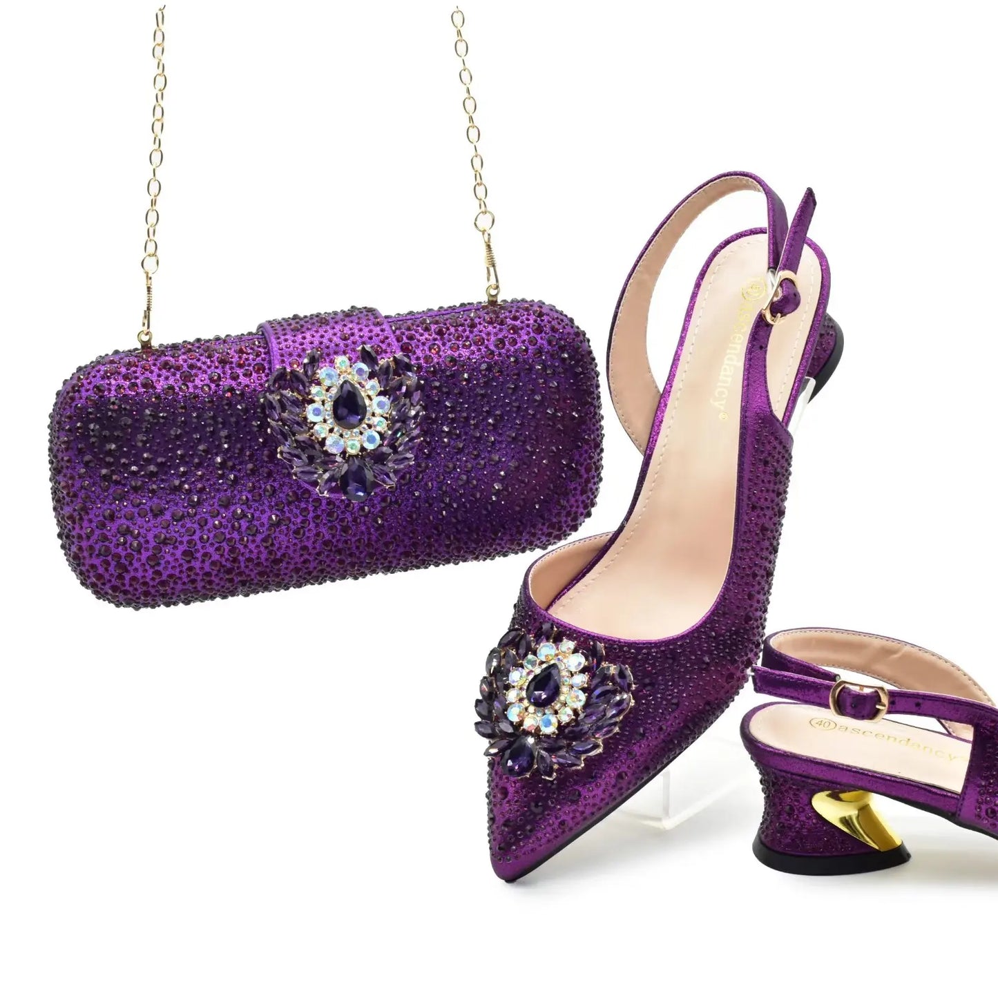Juego de zapatos y bolso a juego para mujer HAS1-1