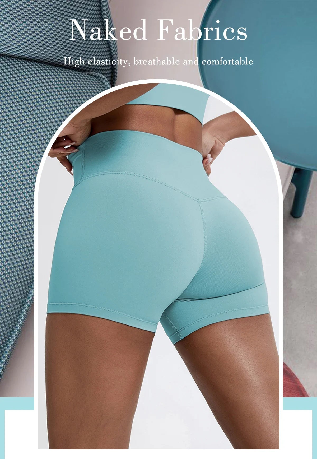 Pantalones cortos de gimnasio tipo leggings con efecto push-up para glúteos de mujer