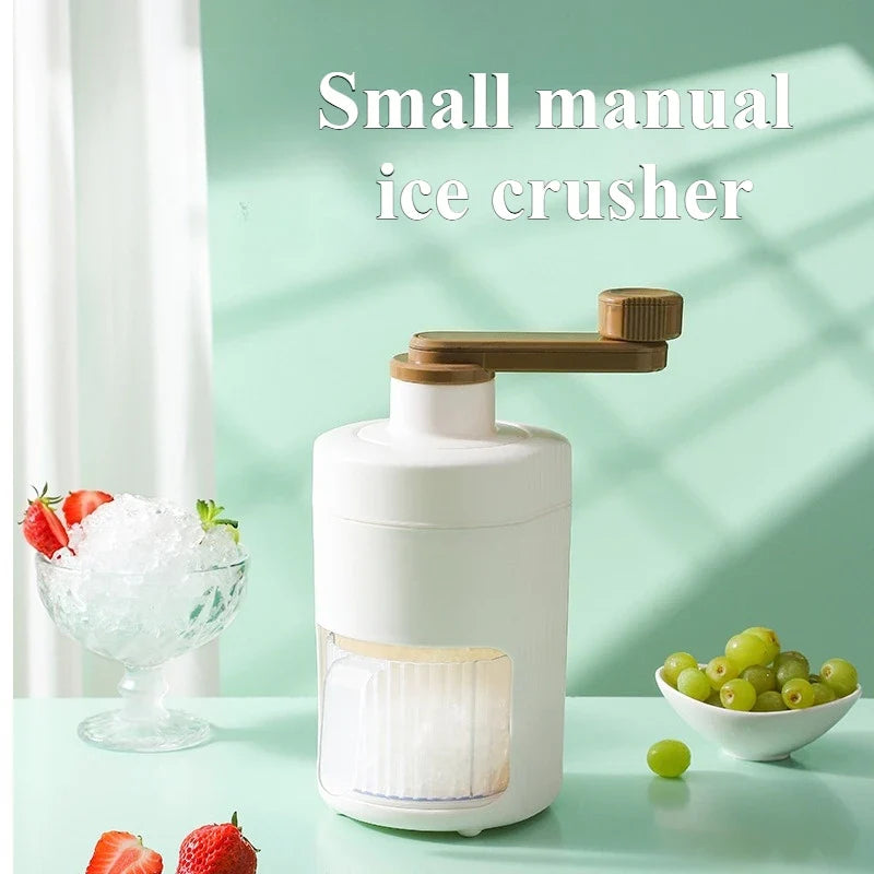 Mini Easy Ice Shaver Creative Shredding Shaved Crushing Machine Household Hand-Cranking Practical Portable Ice Cream Tools