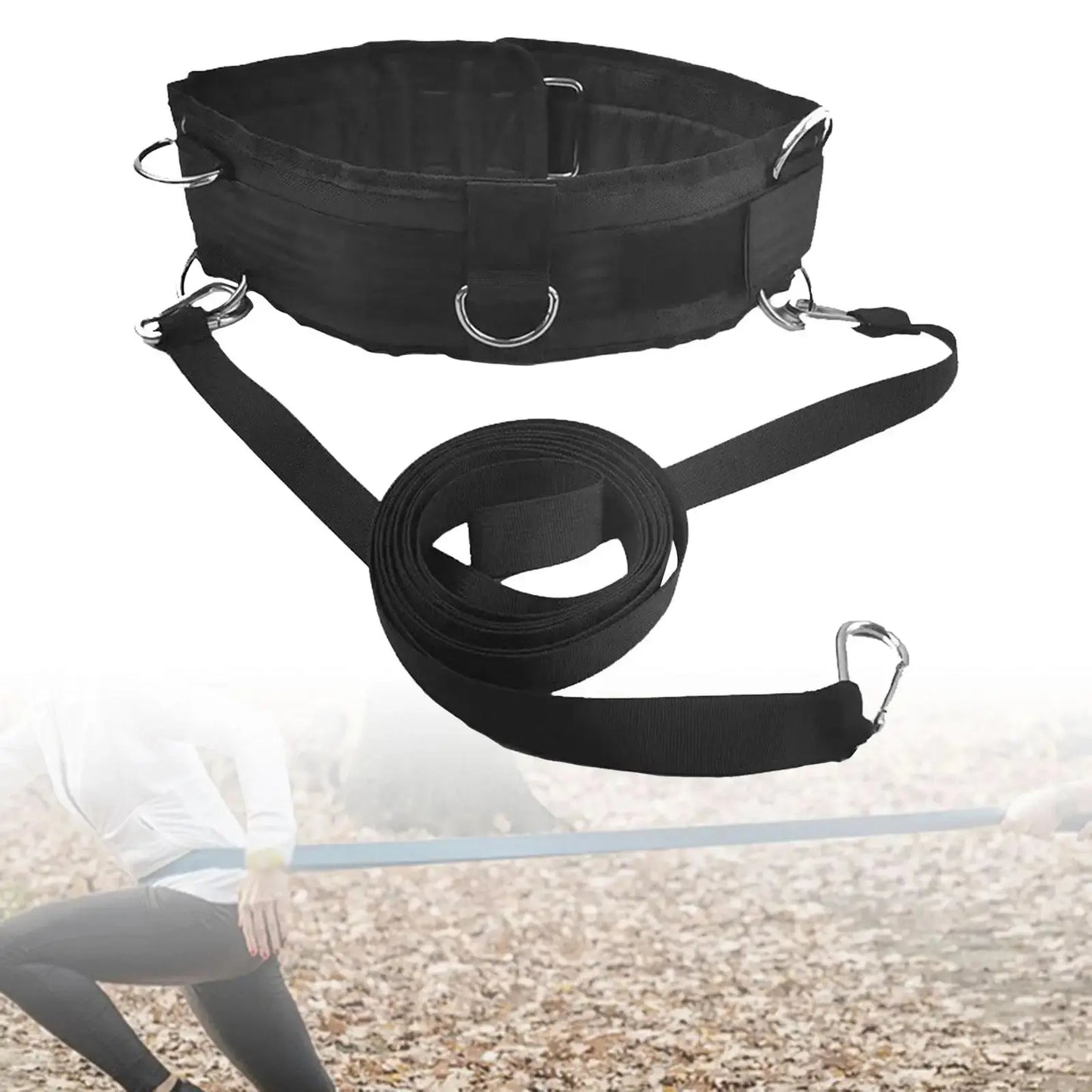 Power Sled Drag Rope with Resistance Bands