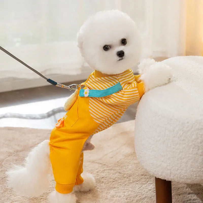 New Luxury Dog Clothes Puppy Costume Striped Jumpsuit Pet Clothes for Dog Sweatshirt Chihuahua French Bulldog Romper