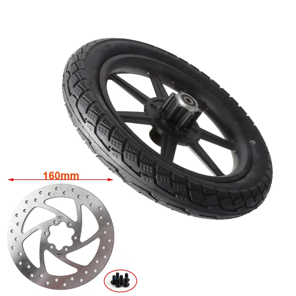 Electric Scooter 14 inch Front Wheel 14x2.125/54-254 Tire Inner Tube with Brake Disc For E-bike Folding Bicycles Tricycle Bike