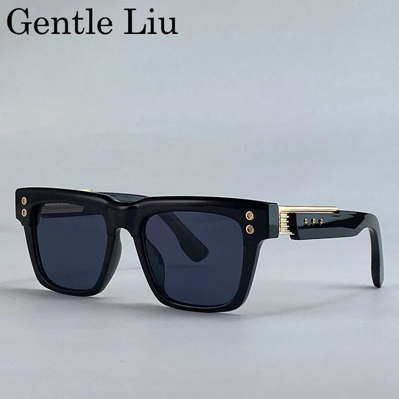 Classic Polarized Square Punk Sunglasses Men 2026 Luxury Brand Driving Change Color Sun Glasses For Male Steampunk Eyewear Shade