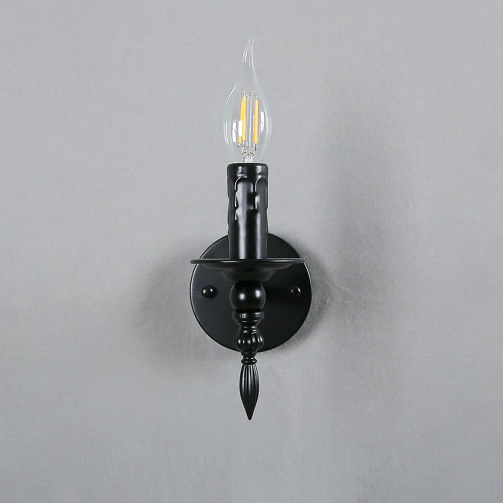 Vintage Industrial Wall Sconce Retro Candle Wall Lamp Bedside Stair Hallway