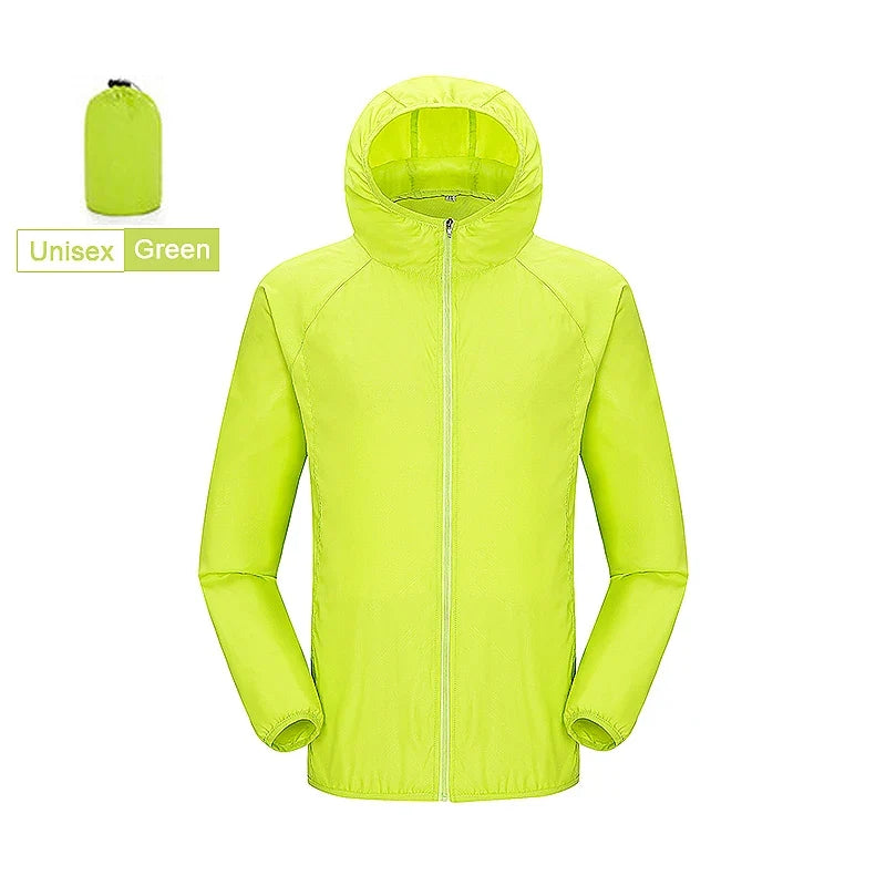 JNLN Men Women Hiking Jacket Unisex Waterproof Quick Dry Camping Windbreaker Outdoor Trekking Climbing Rain Coat Anti UV Clothes