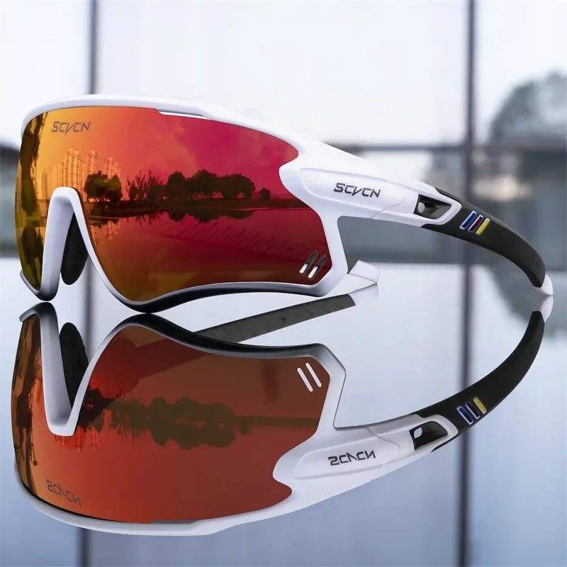SCVCN Photochromic Cycling Glasses MTB Riding Running Sunglasses UV400 Polarized Fishing Goggles Man Woman Bike Bicycle Eyewear