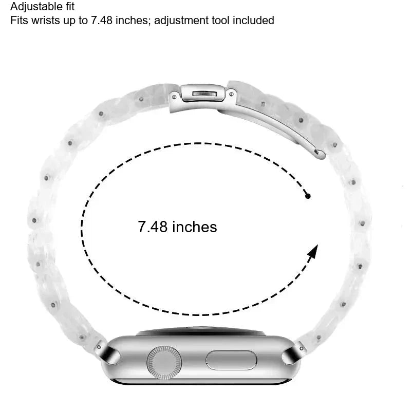Samsung Galaxy Watch8, 9 & Ultra Clear Link Bracelet Band