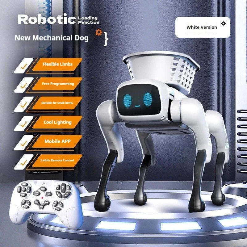 2026 New Ai Intelligent Smart Robot Dog Remote Control Toy Programmable With Loading Basket For Boys Birthday Festival Gift