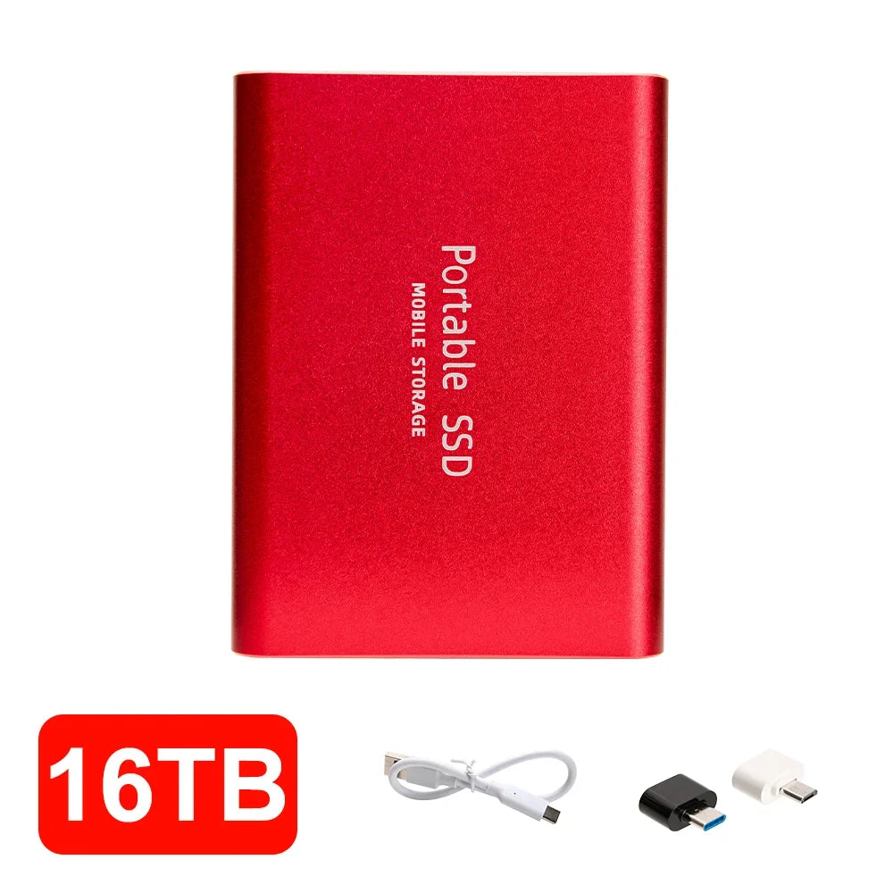 4TB Mini External Solid State Drive Portable SSD 8TB Hard Drive Small Size Quick Read Write Travel Backup Storage