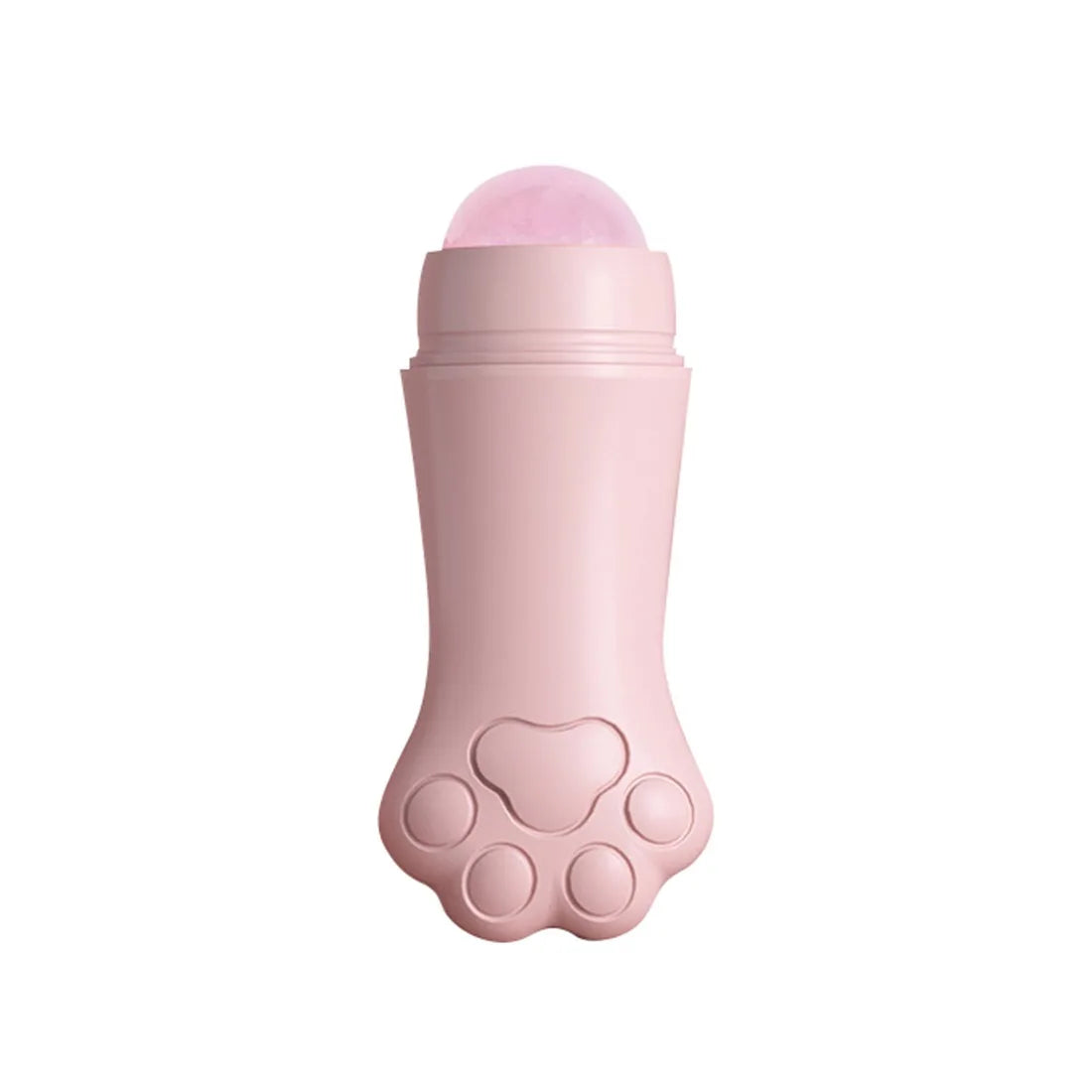 Rodillo facial absorbente de aceite de cuarzo rosa con pata de gato