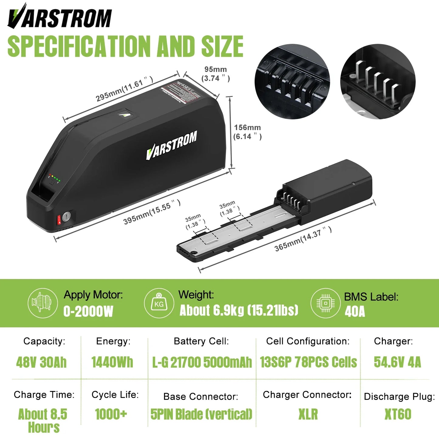 Hailong Max 48V 30Ah Ebike Battery Pack With 40A BMS