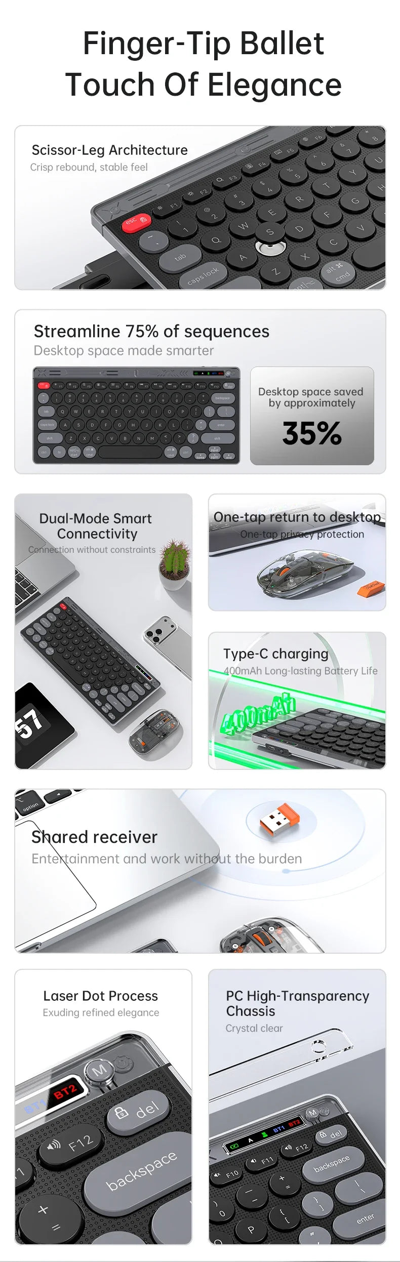 Bluetooth Wireless Keyboard Mouse Set Laptop Silent Button Charging Portable Mini Wireless Keyboard Office Typing