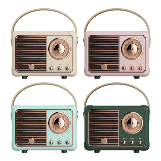 Bluetooth Compact Retro Speakers with Radio | Kitchen + Metal
