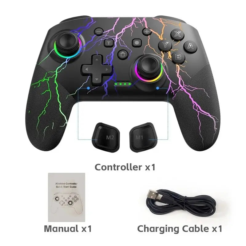 DATA FROG Wireless Controller For Switch OLED/Lite Console Pro Gamepad with 1000Mah Battery Programmable Turbo Function