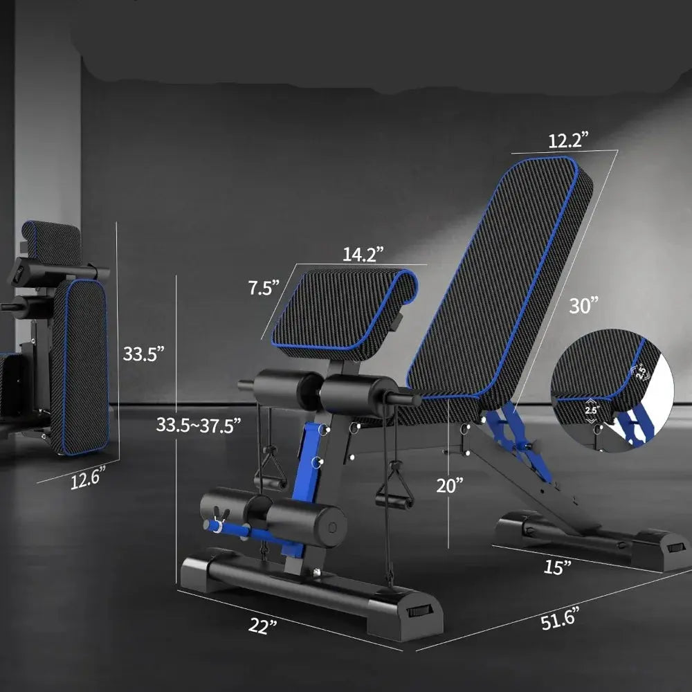 Adjustable Foldable Weight Bench for Home Gyms