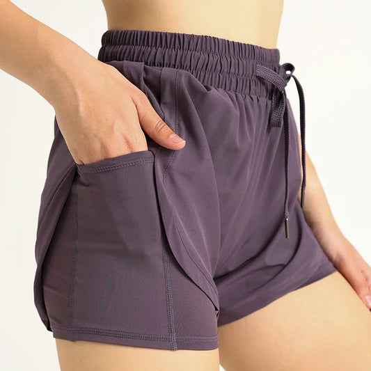Lightweight High Waisted Yoga Shorts for Women