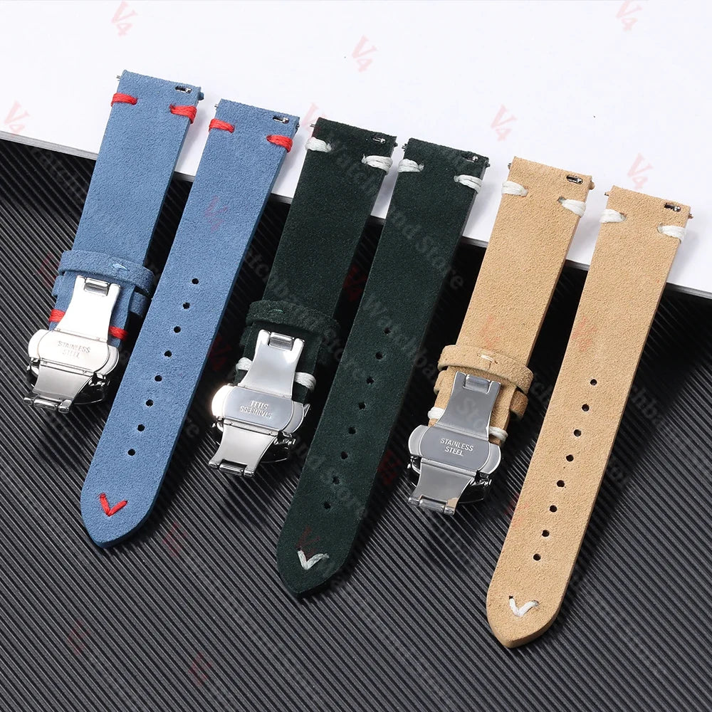 Garmin 18/20/22mm Quick Release Suede Band with Butterfly Clasp
