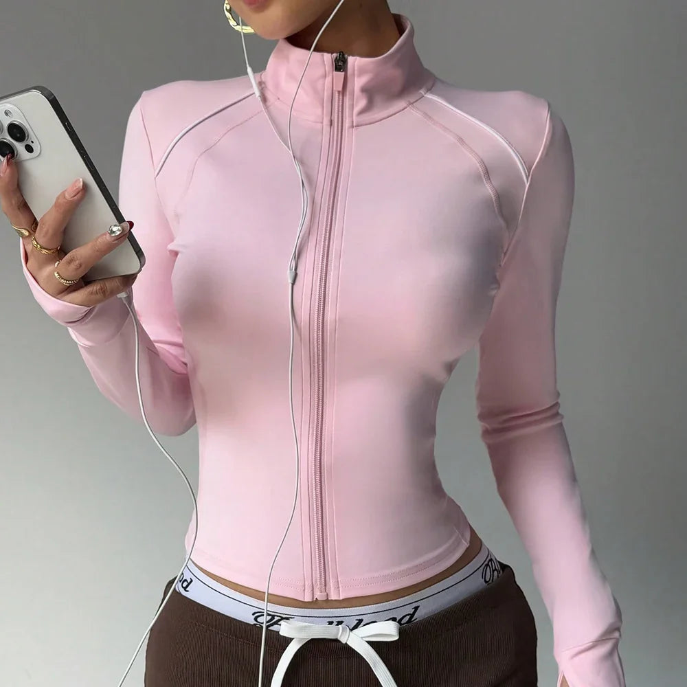 Women’s Seamless Long Sleeve Zip Yoga Jacket