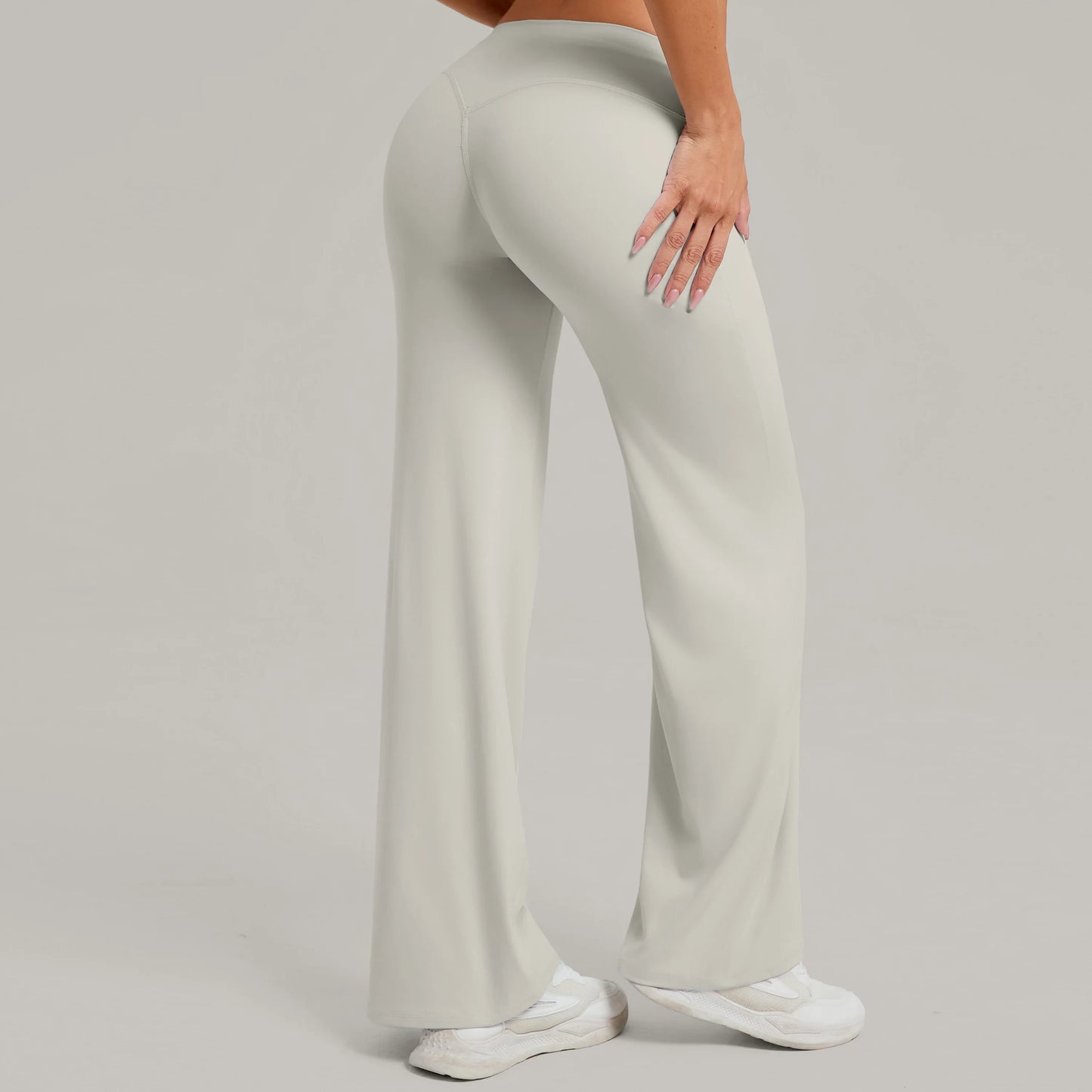 Women Straight Yoga Leg Bottoms Soft Stretchy Fabric Women's Yoga Pants GYM Sweat-Wicking Properties Running Sport Trousers