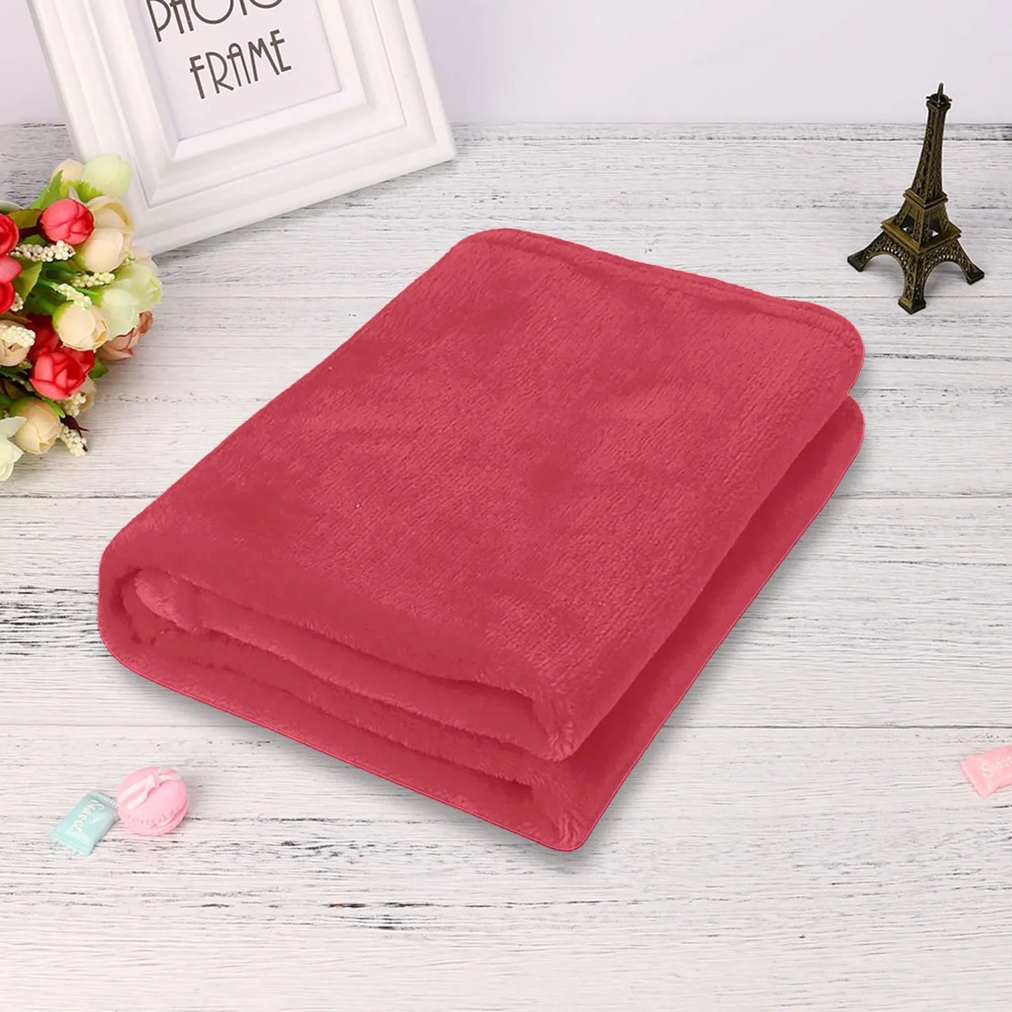Plain Flannel Coral Blanket Small Fleece Sheet Super Warm Solid Micro Plush Fleece Blanket Throw Rug Sofa Bedding Supplies
