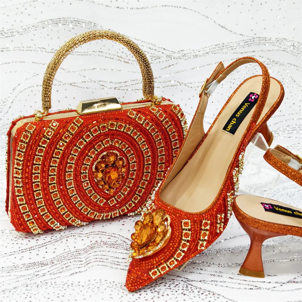 Juego a juego de zapatos y bolso nuevos HVC1-2