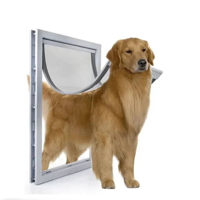 PVC Large Pet Door Magnet Automatic Closing Door Bothway Security Accessory for Big Dog Gate Dog Fences With Baffle Pet Supplies