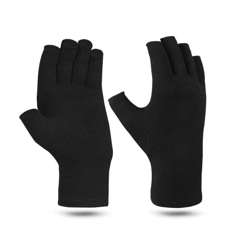 YANBIGUO Arthritis Gloves for Organist/Cellist/Violinist,Half-finger Compression Glove Relief Hand Pain,Arthritic Joint Symptom
