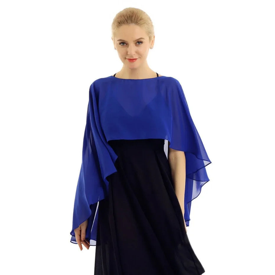 Elegant Chiffon Wedding Wrap for Women Evening Capes Bridal Jacket Accessories