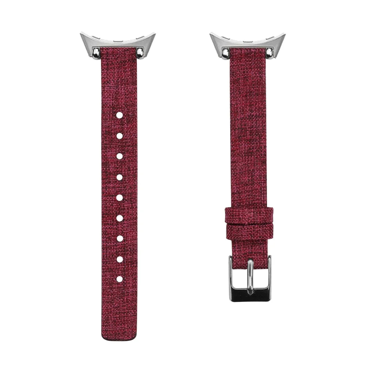 Google Pixel Watch 5, 4 & 3 Slim Canvas Band, Leather Lining