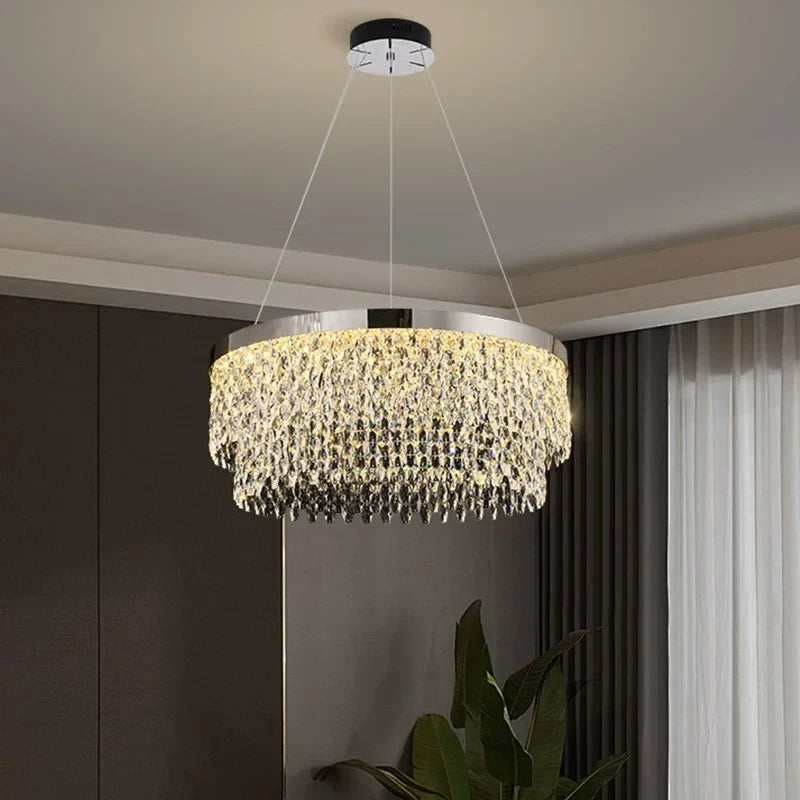 Luxury Crystal Chandelier Light Ceiling Hanging Lamps Home Decoration Dining Room Chandeliers Lights Lighting for Living Room