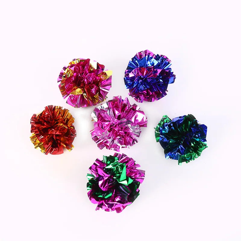 10 Pack 5.5cm Ringing Paper Ball Pet Cat Toys Interactive Pet Products