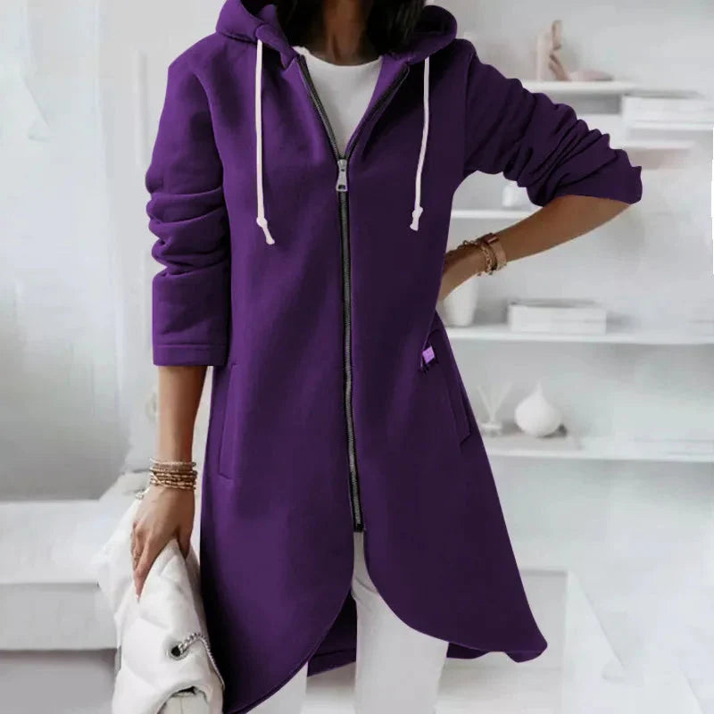 Sudadera urbana con cremallera extragrande para mujer