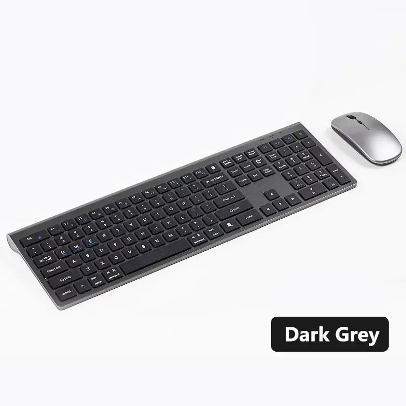 Bluetooth 5.0 & 2.4G Wireless Keyboard and Mouse Combo Multimedia Keyboard Mouse Set for iPad Macbook Android Laptop PC TV