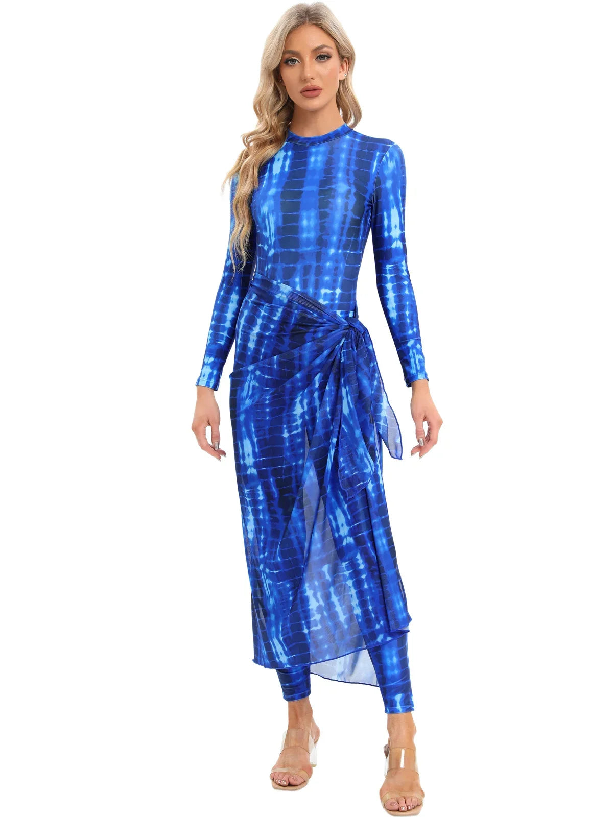 Women's Muslim Modest Long-Sleeve Swimsuit