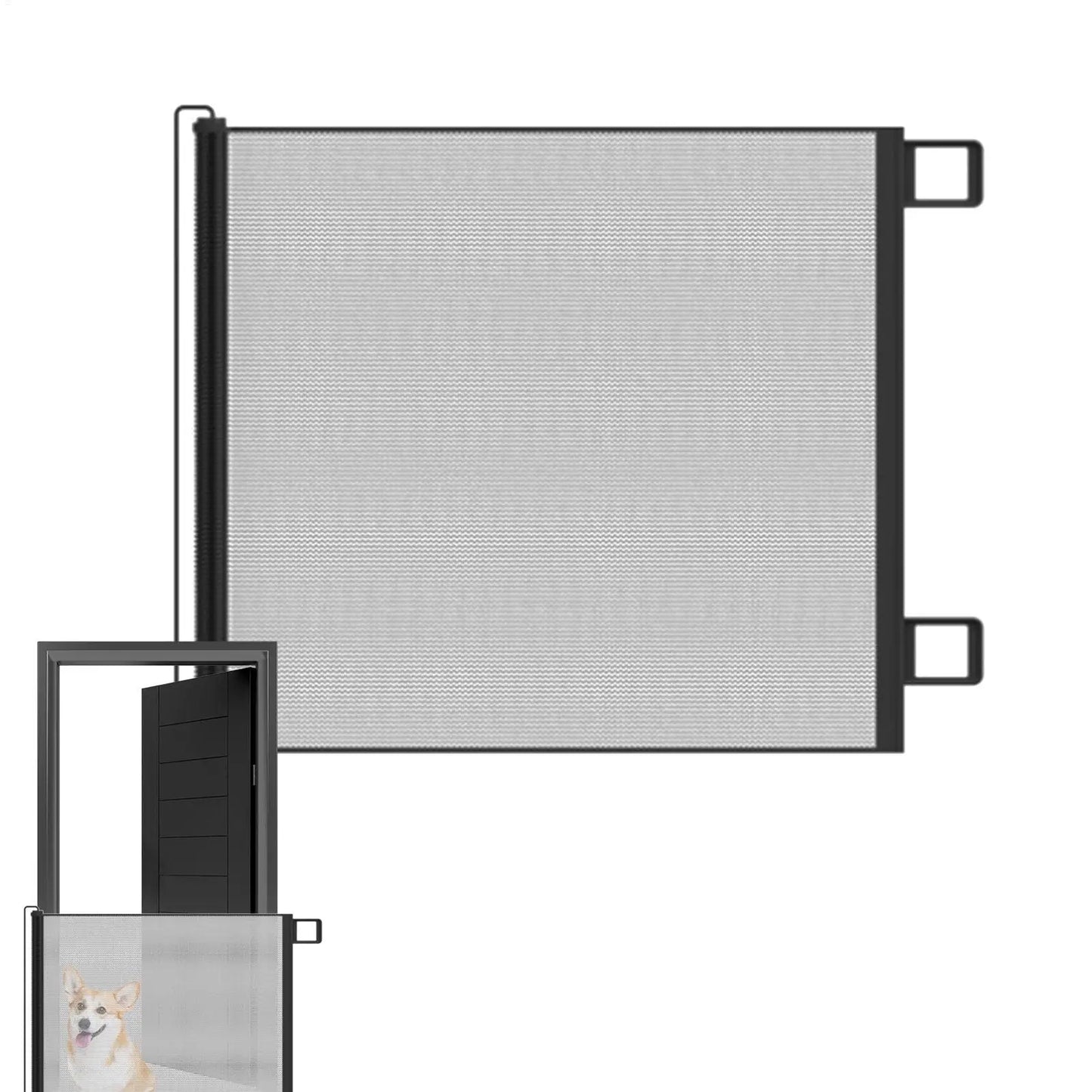 Retractable Pet Gate Dog Fence No Drill Required Mesh Cat Barrier Childproof Net Fence Cat Baffle For Indoor Staircase Patio