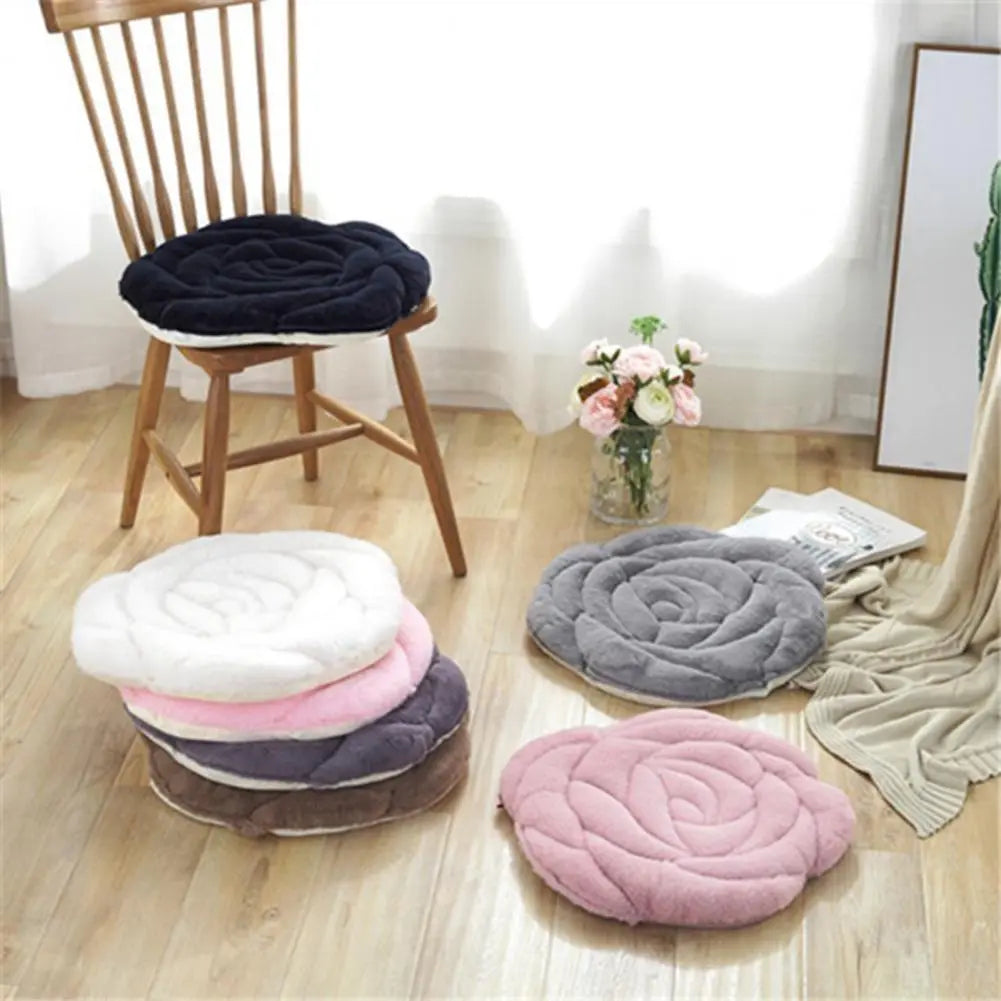 Cojines de asiento con forma de rosa